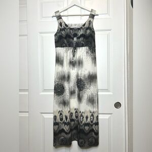 TAIKA Made‎ in Sweden Maxi Dress Sleeveless Drawstring Size 38